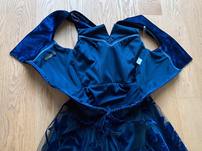 Dámské tmavě modré šaty vel. XS. - 10