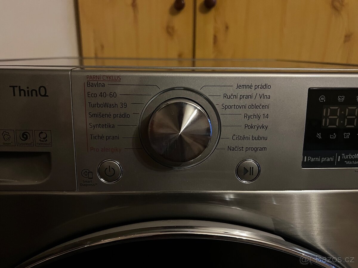 🔹 Luxusní nerezová pračka LG – 9 kg | Top stav Plně funkční - 10