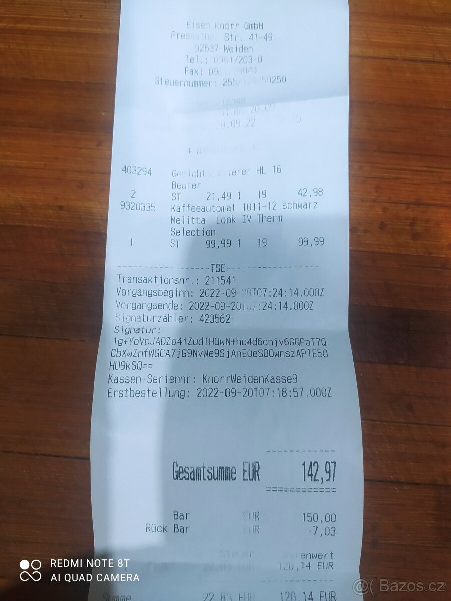 KÁVOVAR MELITTA - 10