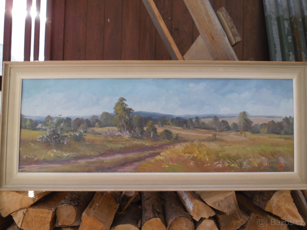 Obraz zátiší vlčí máky ve váze -sig. Jirka - 10