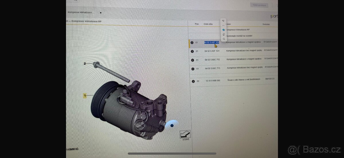 Prodám nový Klimakompresor 64525A3F1D2 - 10