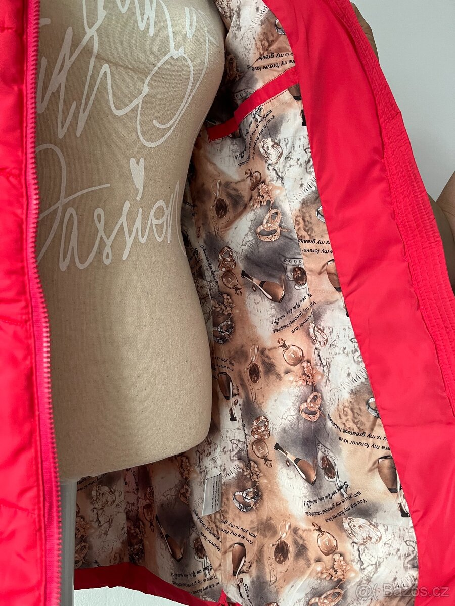 Dámský kabát s náplety vel. L - 10