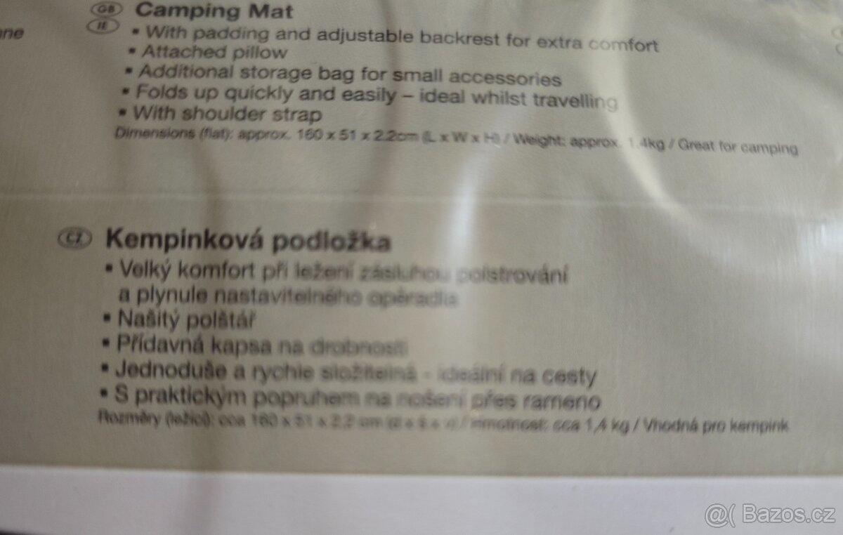 Plážová/kempinková podložka 2ks + stan zdarma nová - 10