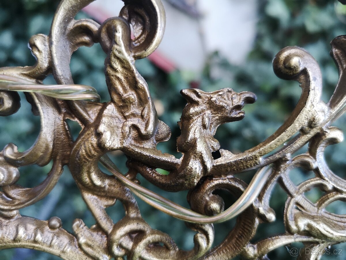 Mosazný lustr, petrolejka - 10