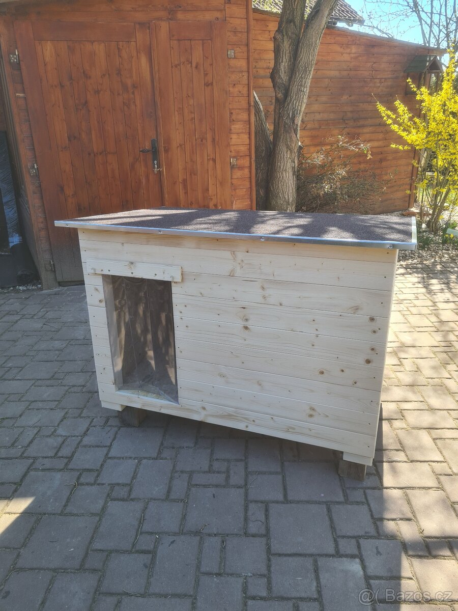 Psí bouda s krytinou a zástěnou (PALUBKY/OSB), 6 velikostí - 10