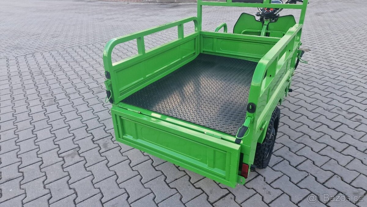 ELEKTRICKÁ NÁKLADNÍ TŘÍKOLKA ADVENTO MAXI ZELENÁ SPZ - 10