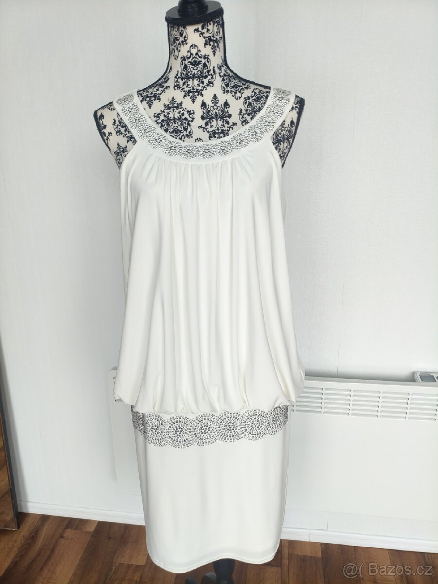 Bílé společenské šaty vel. 40 - 10