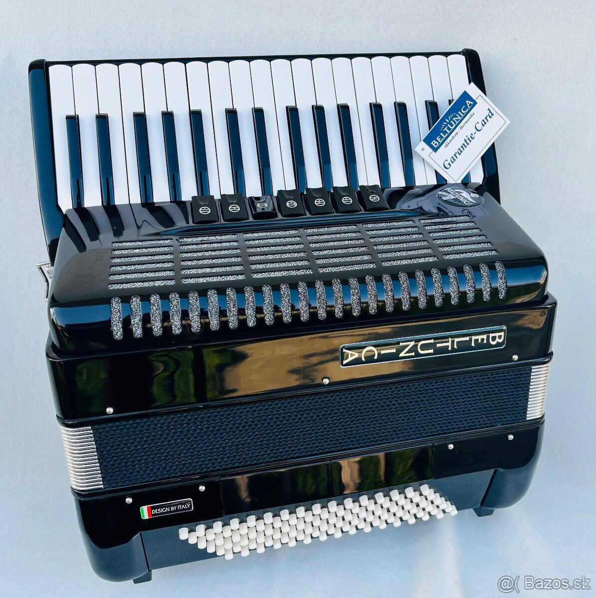 Nový akordeón Beltunica Vivaldi- DE LUXE 96 basový- krásny z - 10