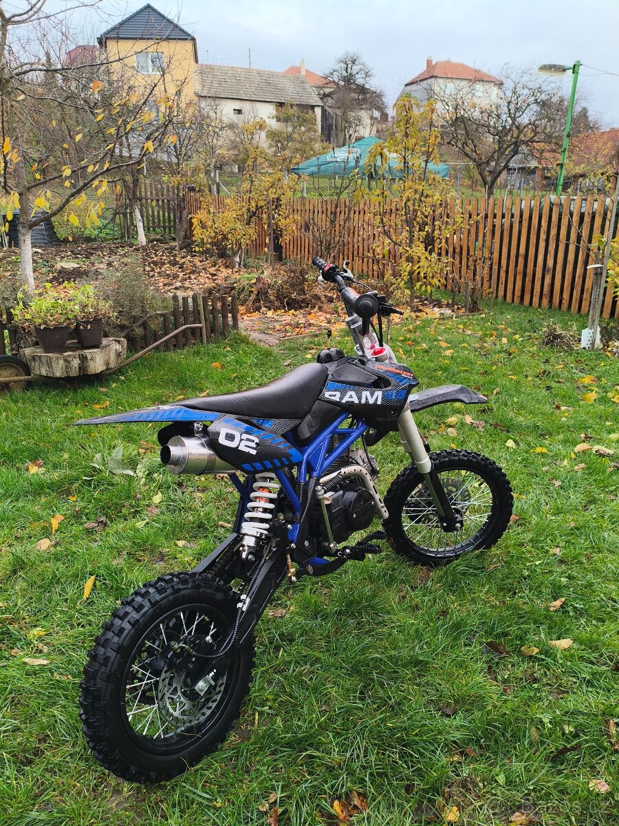 Pitbike 125ccm,4- takt, po výměně pístní sady ,super stav - 10