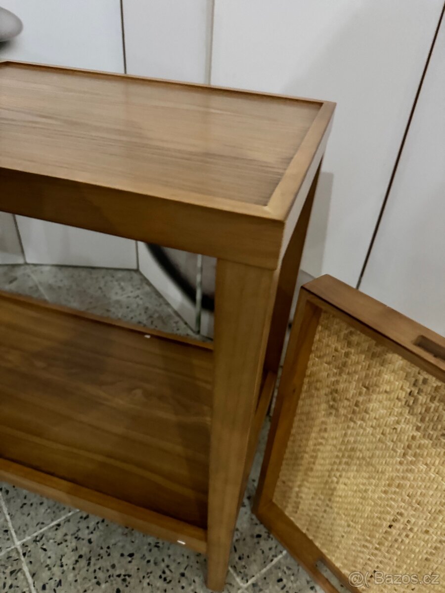 Krásný NOVÝ Dřevěný konzolový-servírovací stůl - 10