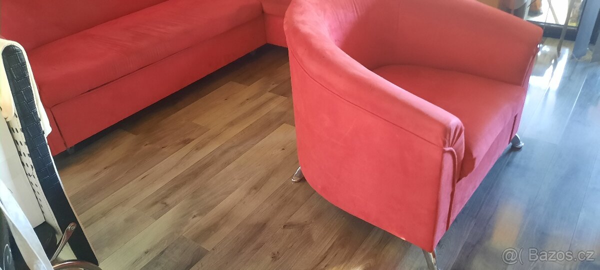 Rohová sedačka+křeslo - 10