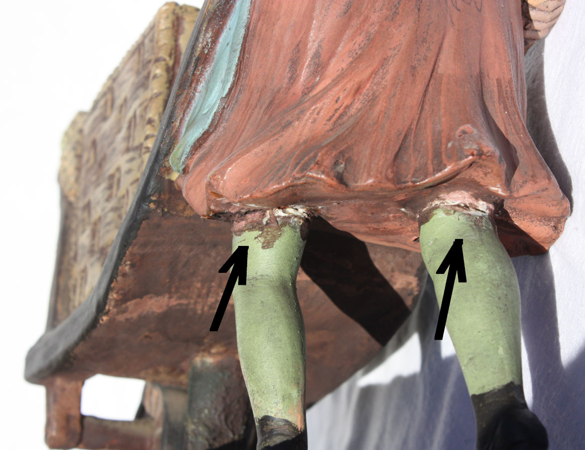 Socha soška figura figurka terakota cca rok 1920 busta bista - 10