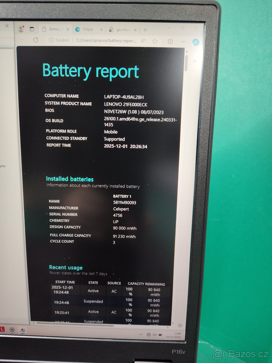 Lenovo Thinkpad p16v g1 AMD 7640hs 32/512GB√FHD√1r.z.√DPH - 10