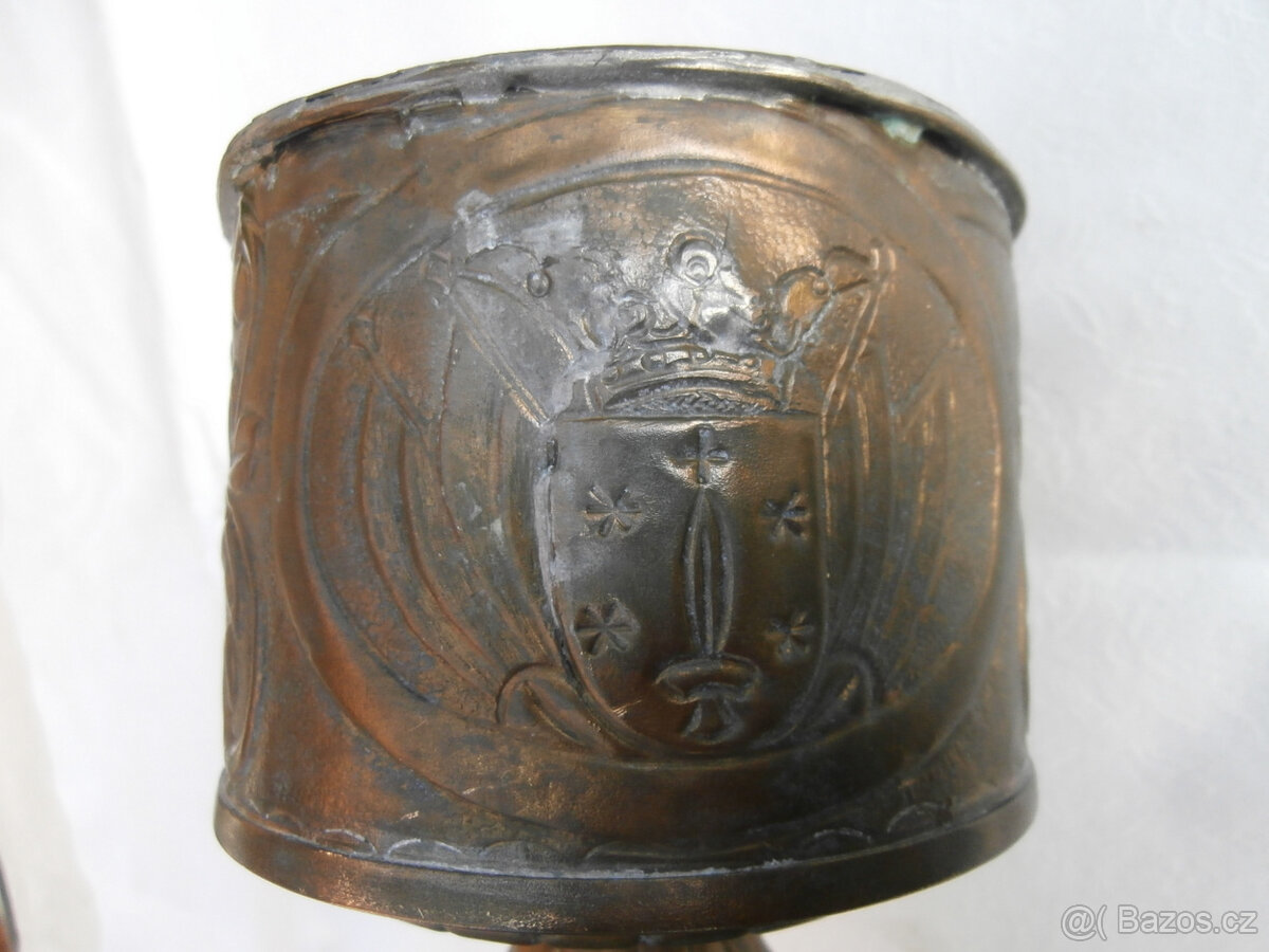 Starožitný pohár, váza, nádoba za 500 kč včetně zaslání - 10