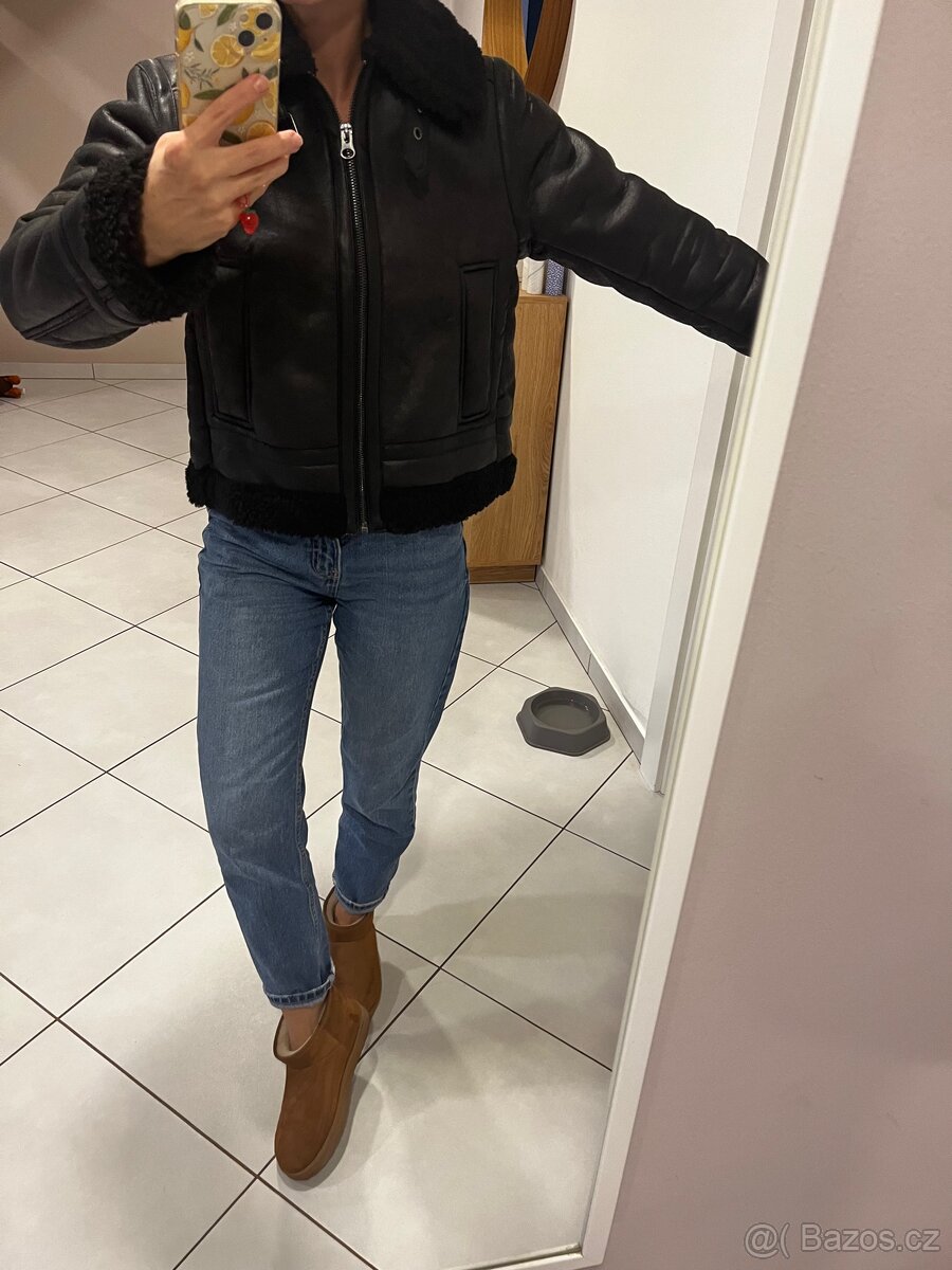 Koženková biker bunda nová- H&M - 10