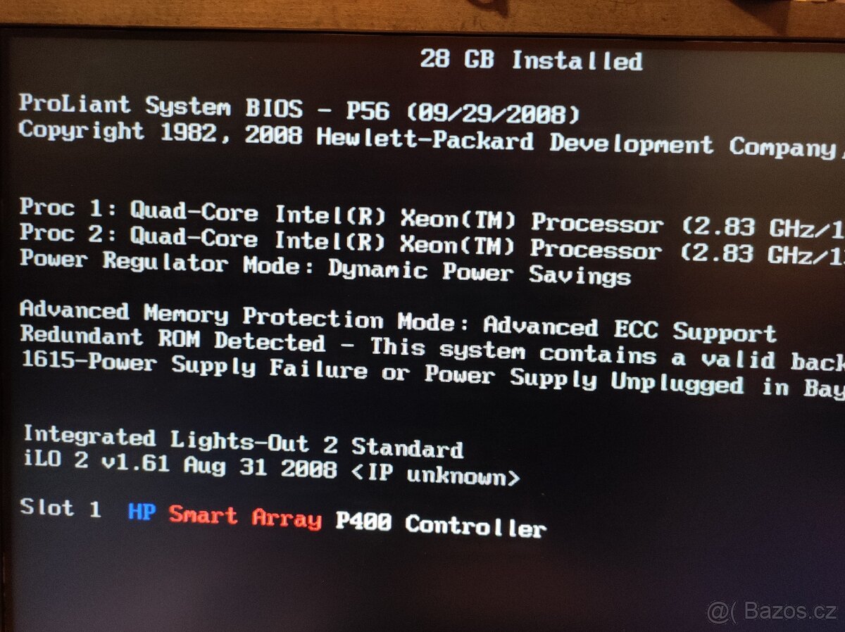 HP rack server Proliant DL380 G5, 6 disků, 28GB RAM - 10