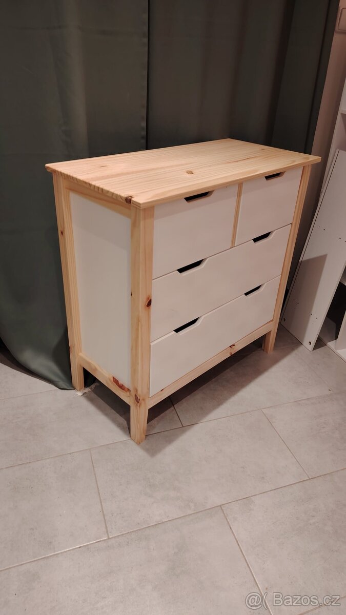 Nová šuplíková komoda z borovice - 10