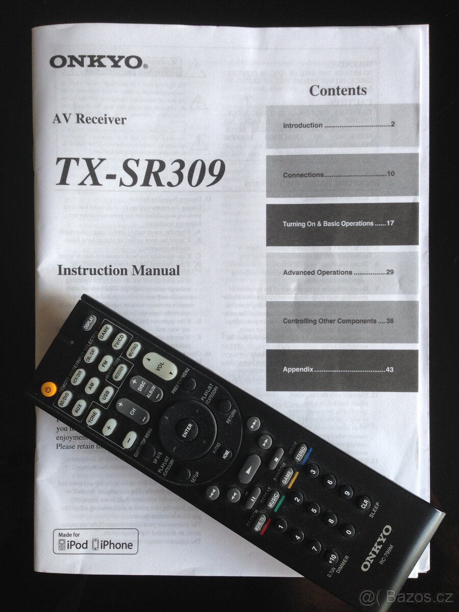 Onkyo TX-SR309 5.1 160 W 3D HDMI, USB AV receiver, DO, návod - 10