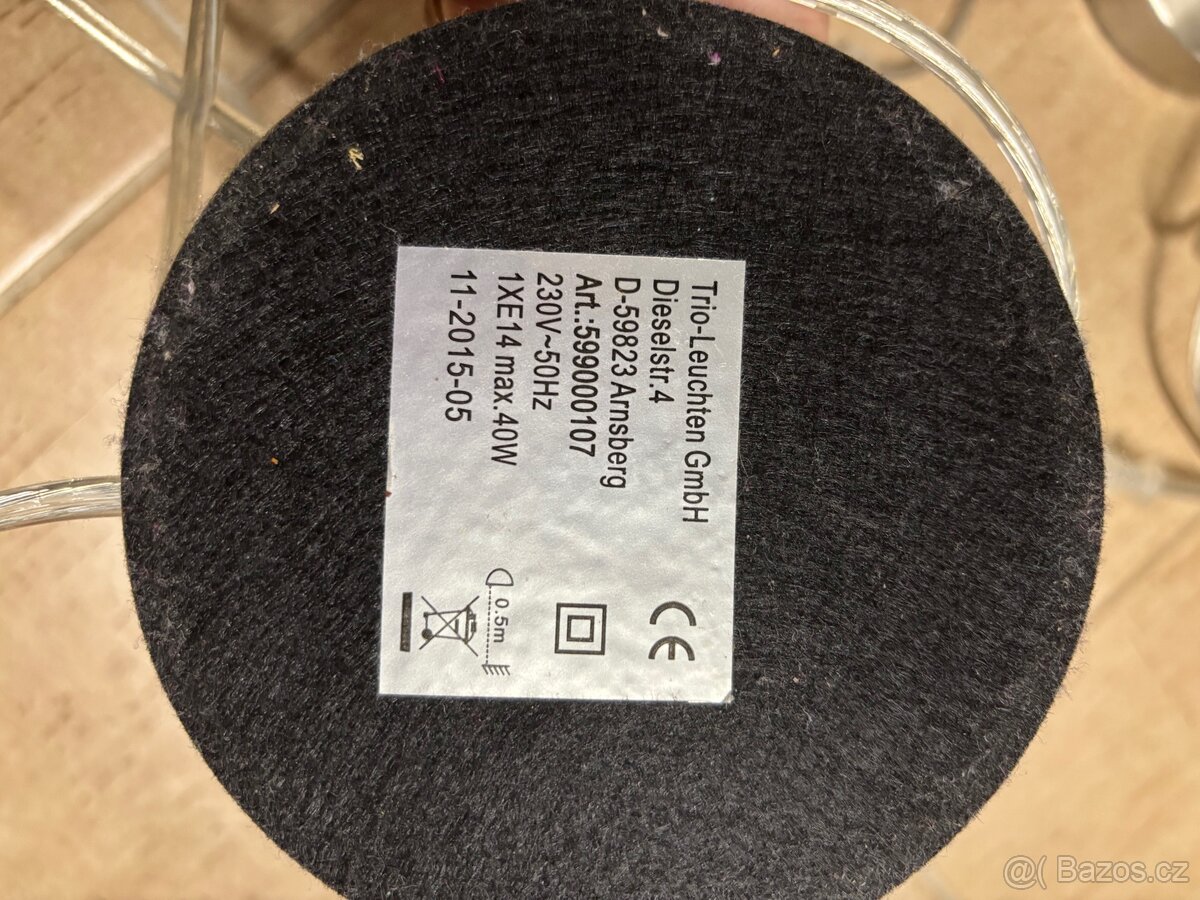 2x malá stolní lampička, nerez a sklo - 10