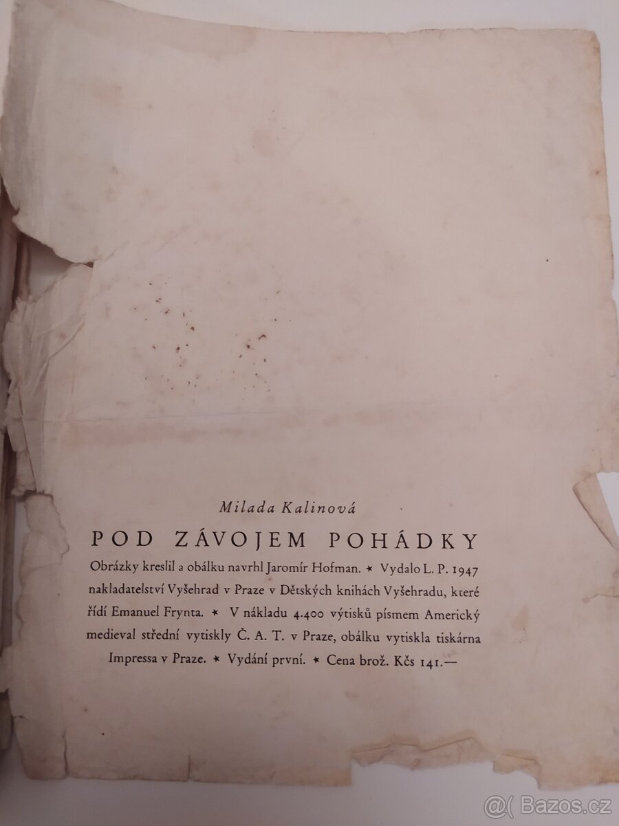 Pod závojem pohádky - Milada Kalinová, RARE - 10