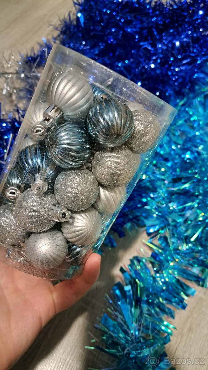 Ozdobný vánoční, samolepky, svícen, řetěz 10 m na ovládání - 10