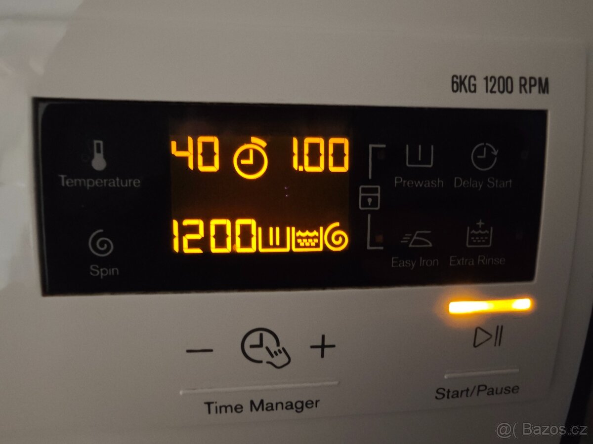 Elektrolux A+++, 6kg, 1200ot. SLIM 38cm, Fuzzy Logic - 10