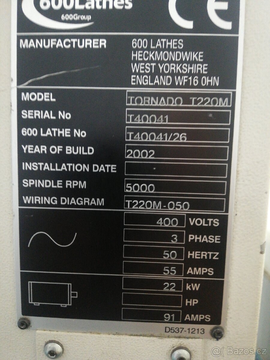 CNC soustruh Tornádo 220 - 10