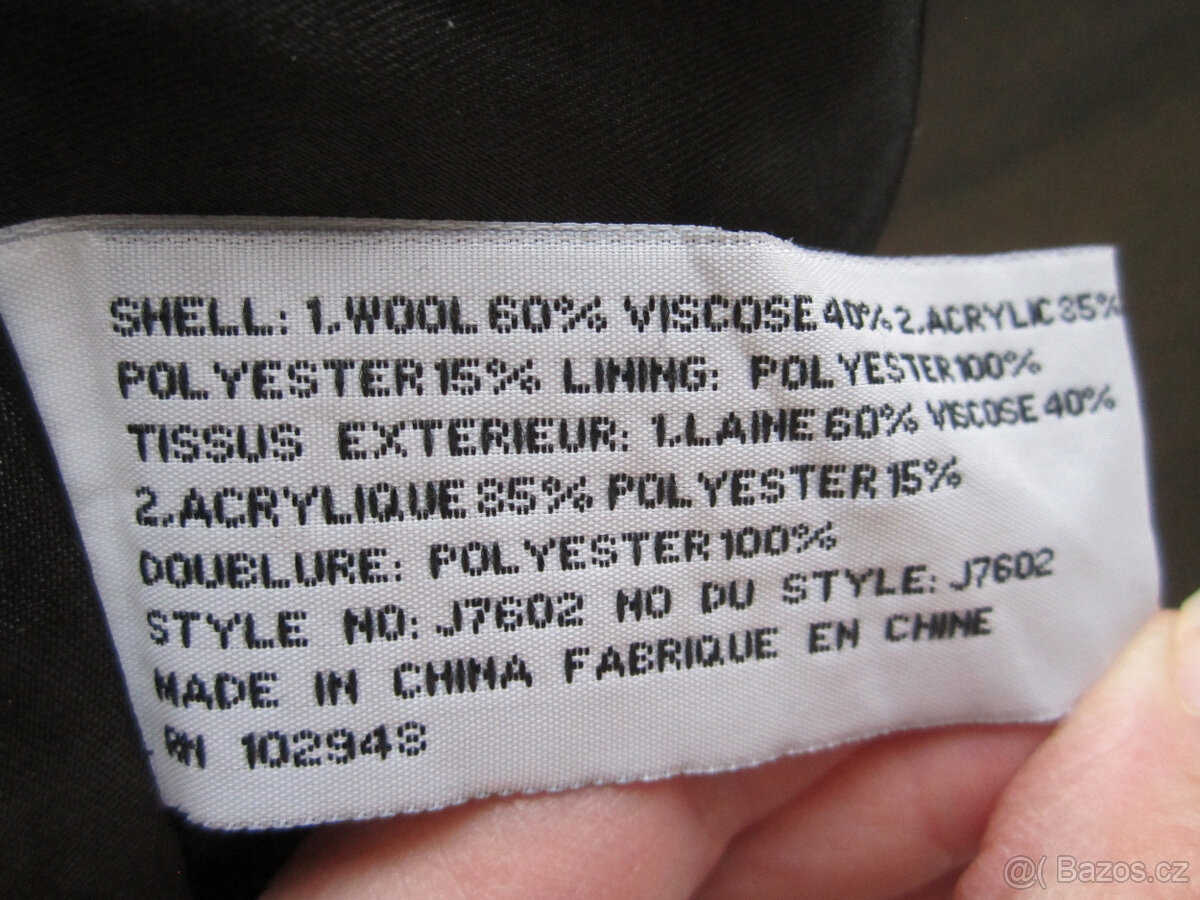 Vlněný tmavě šedý kabát vel. M/L - 10