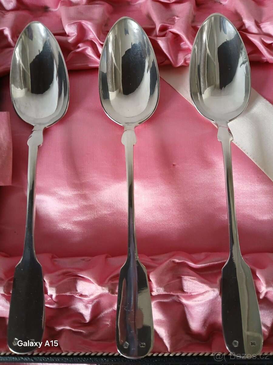 STAROZITNE STRIBRNE PRIBORY RAKOUSKO-UHERSKO - 10