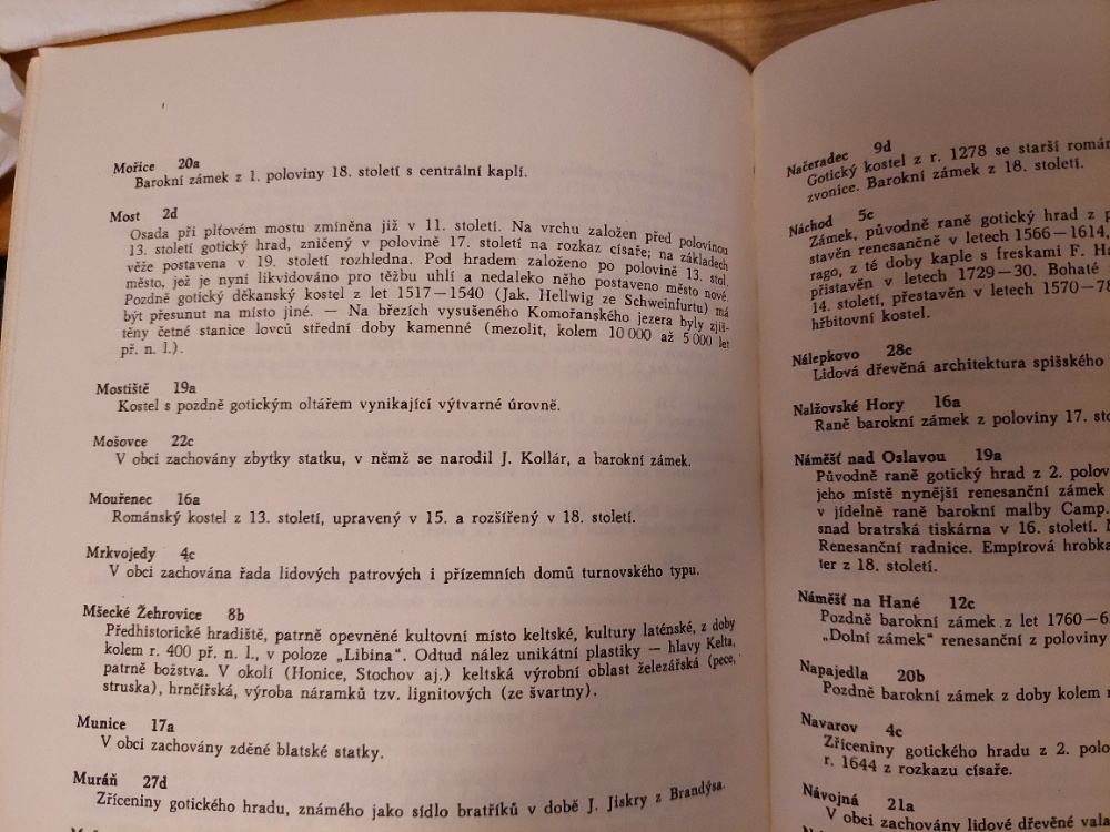 Mapa kulturních památek ČSSR - retro cestování mapa - SLEVA - 10