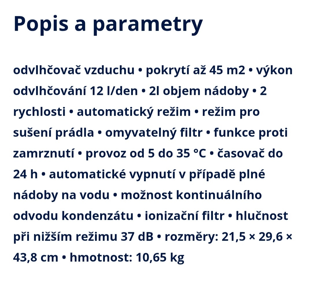 Odvlhčovač Rohnson NOVÝ - 10