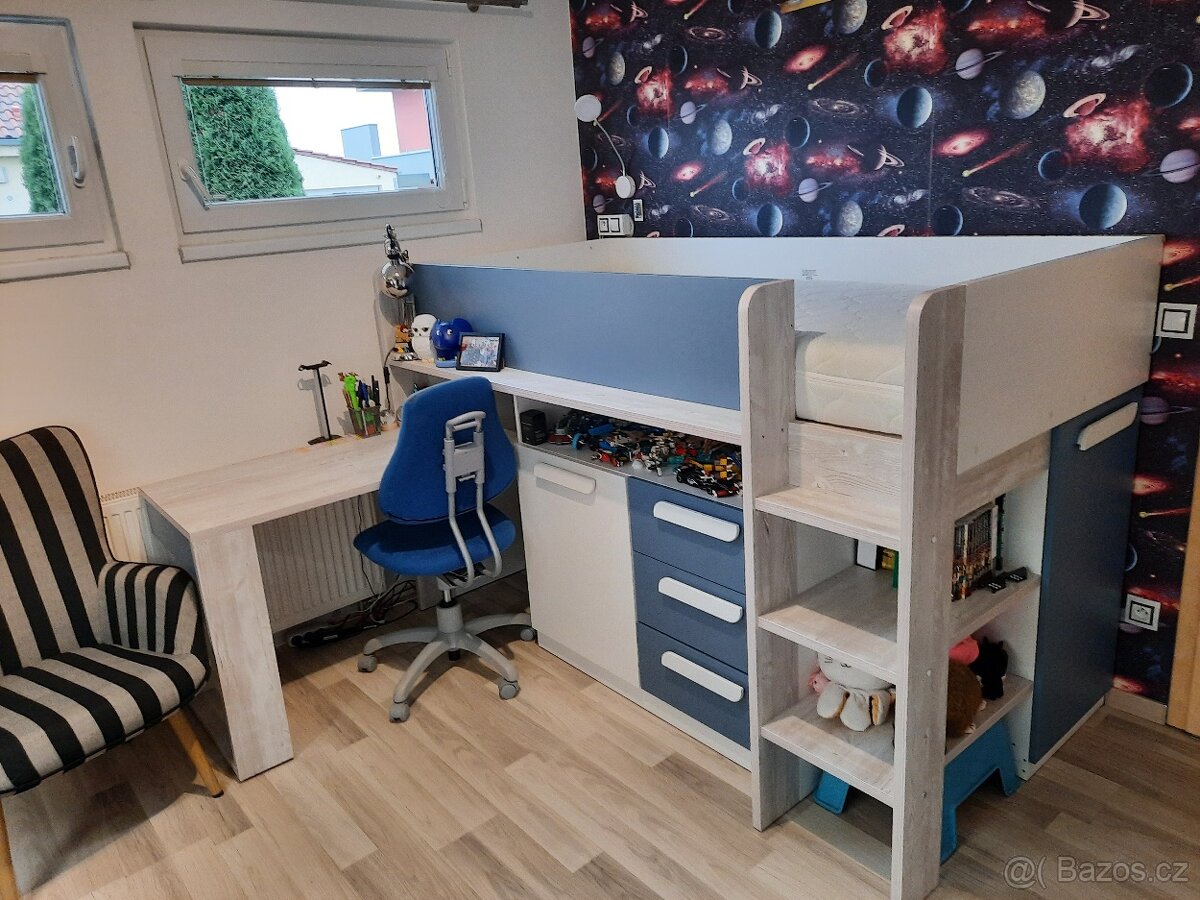 Chytrý dětský/studentský pokoj pro 2 sourozence - 10