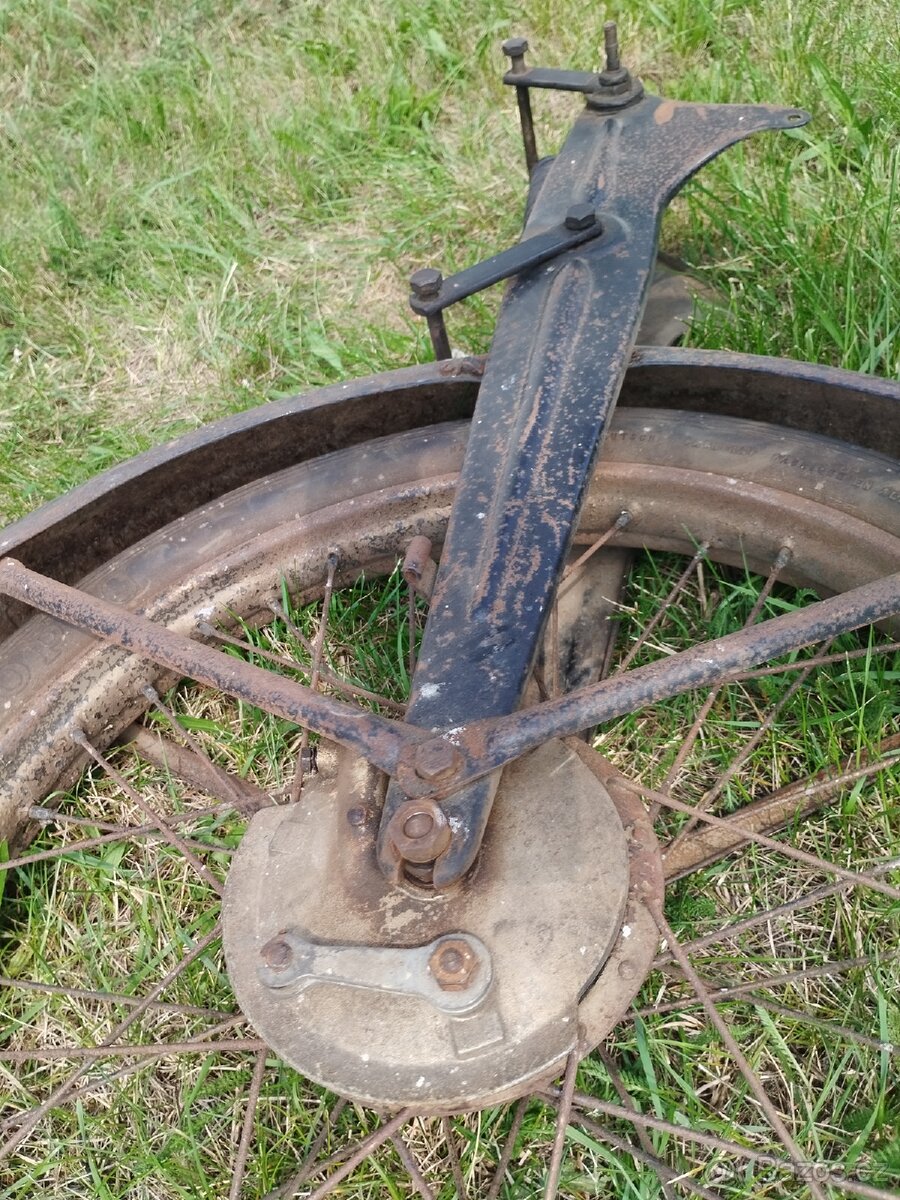 Přední vidlice NSU 125 ZDB originální stav včetně barvy - 10