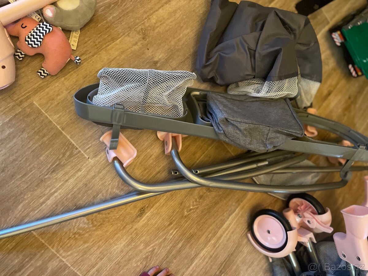 Kinderkraft postýlka cestovní Joy pink s doplňky - 10