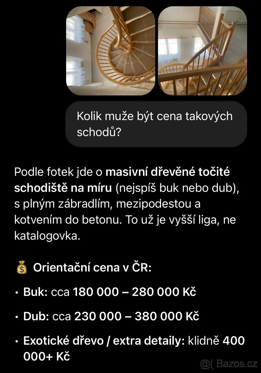 Jasanové masivní schody 333cm - 10