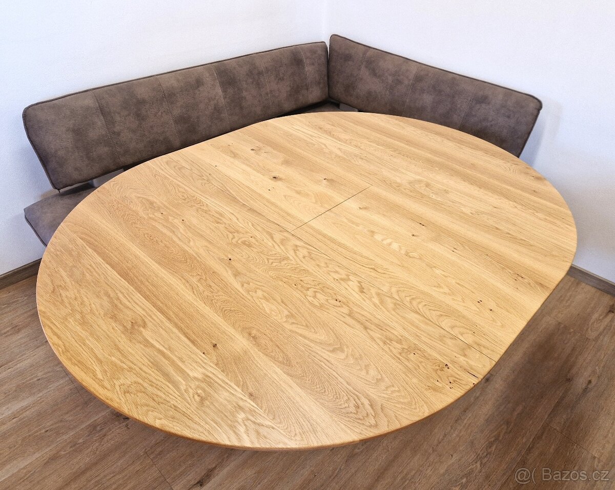Sleva - Nový rozkládací stůl dub masiv 130+40 cm - 10