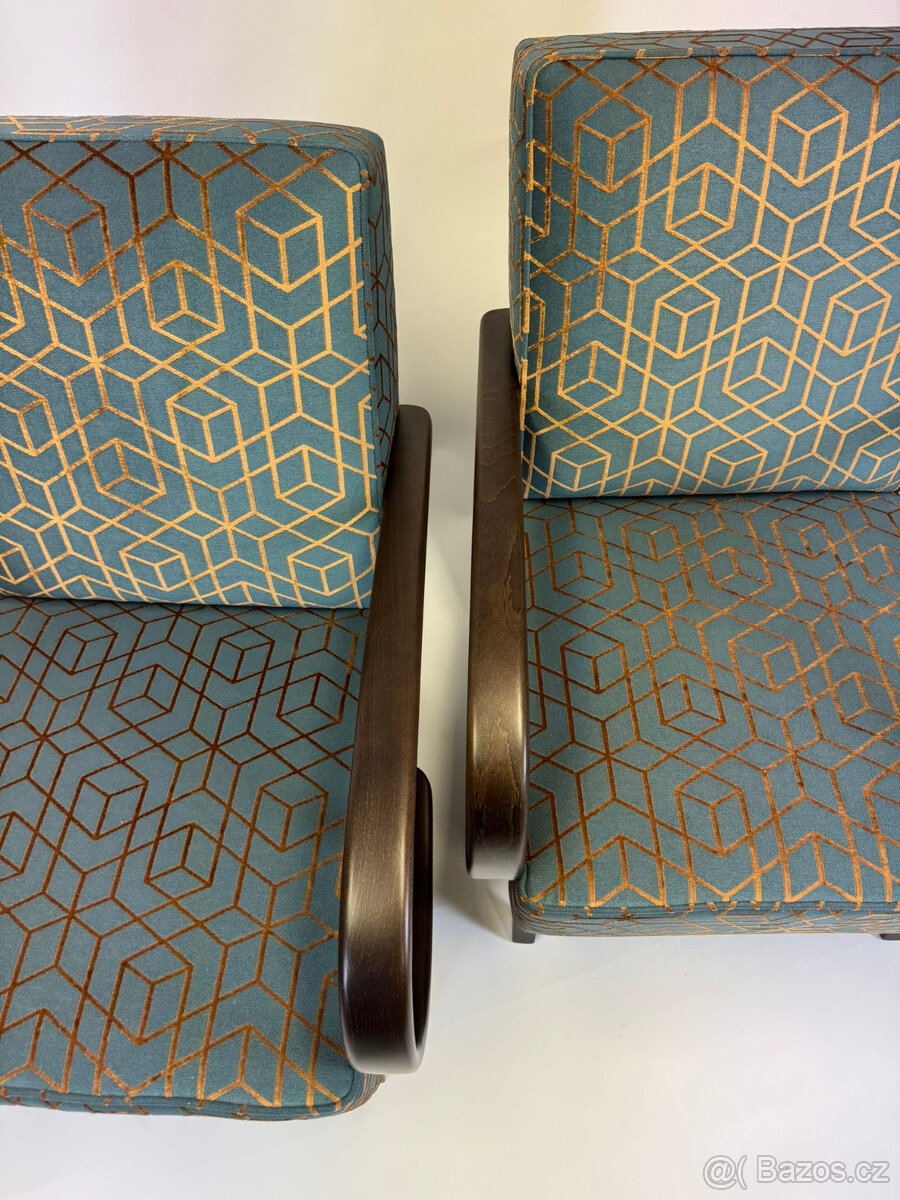 Luxusní křesla Halabala po kompletní renovaci 2ks - 10