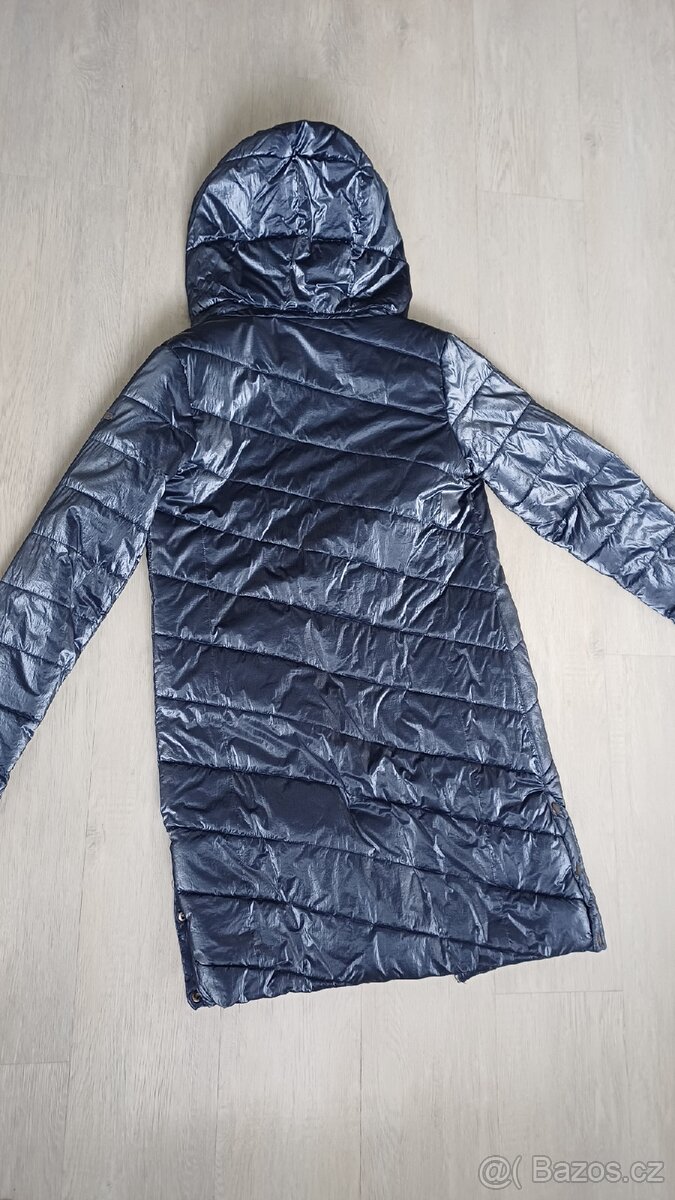 Dlouhý zimní prošívaný kabát/ bunda - 10