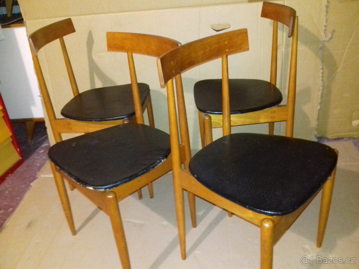 Alan Fuchs,Židle , ULUV,1964,jilmové dřevo,4KS SET - 10