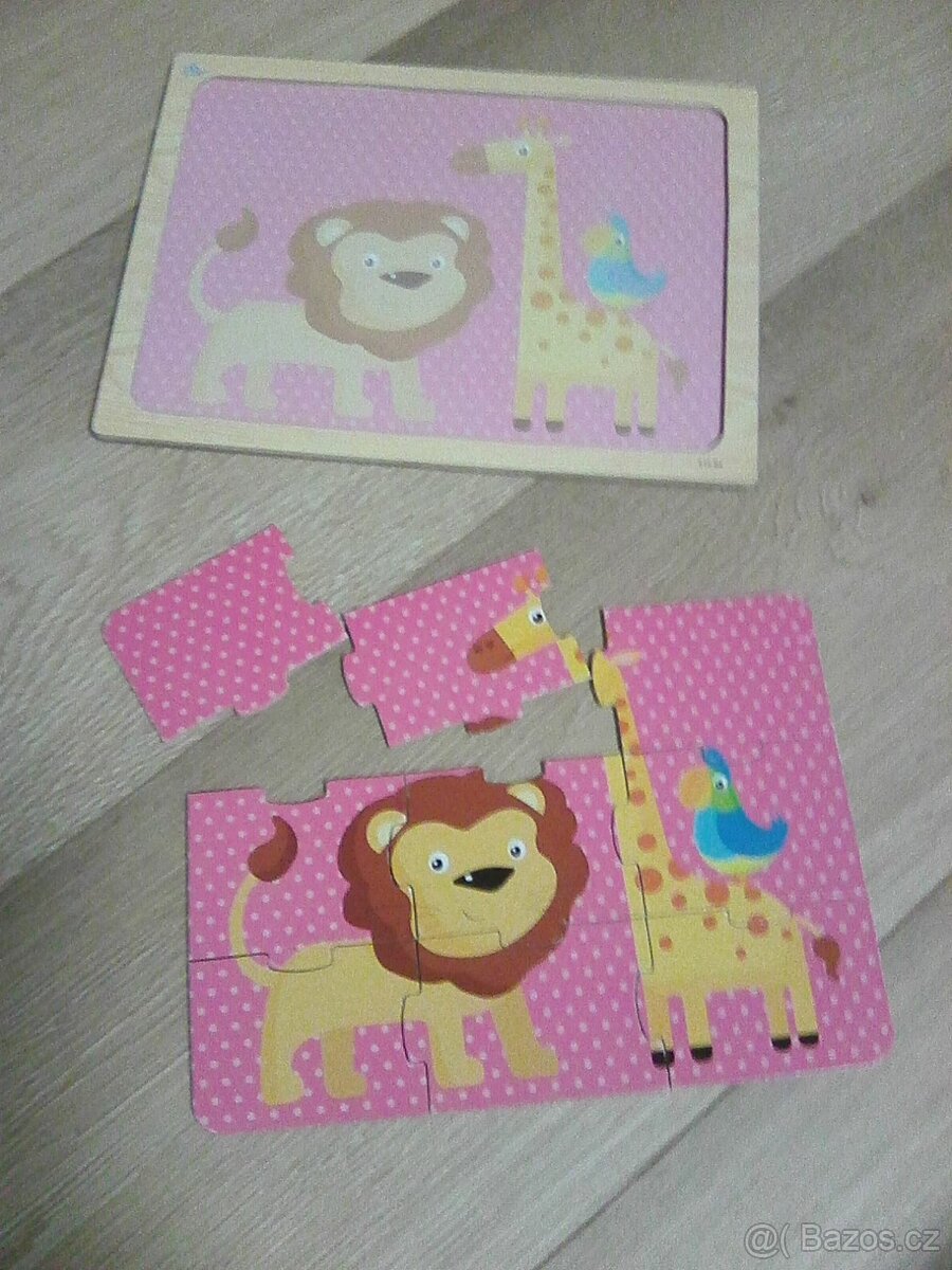 Dřevěná puzzle pro nejmenší děti (6 ks) - 10