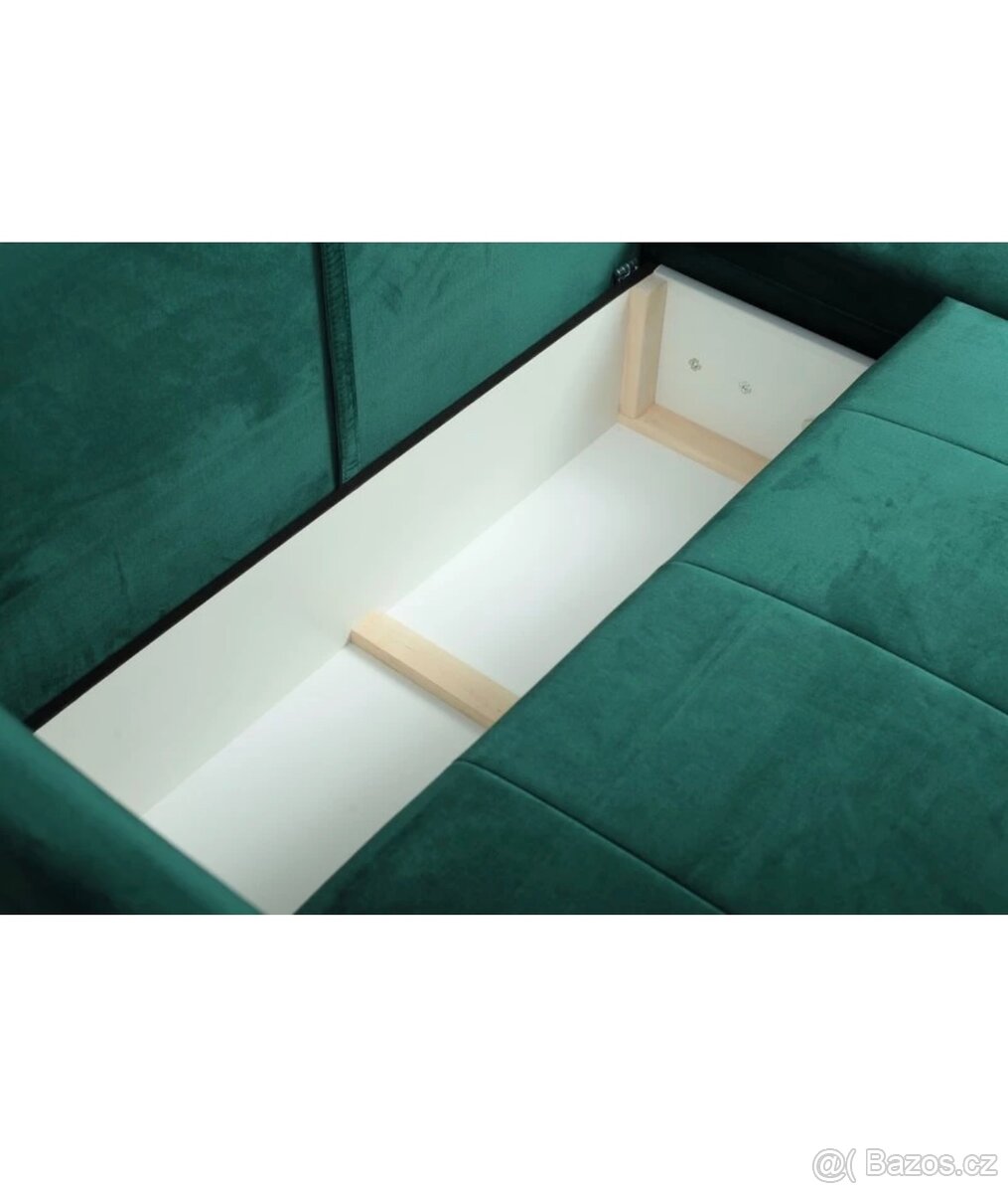 Rohová sedací souprava zelená - 10