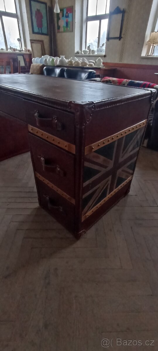 Psací stůl do prostoru kožený top model - 10