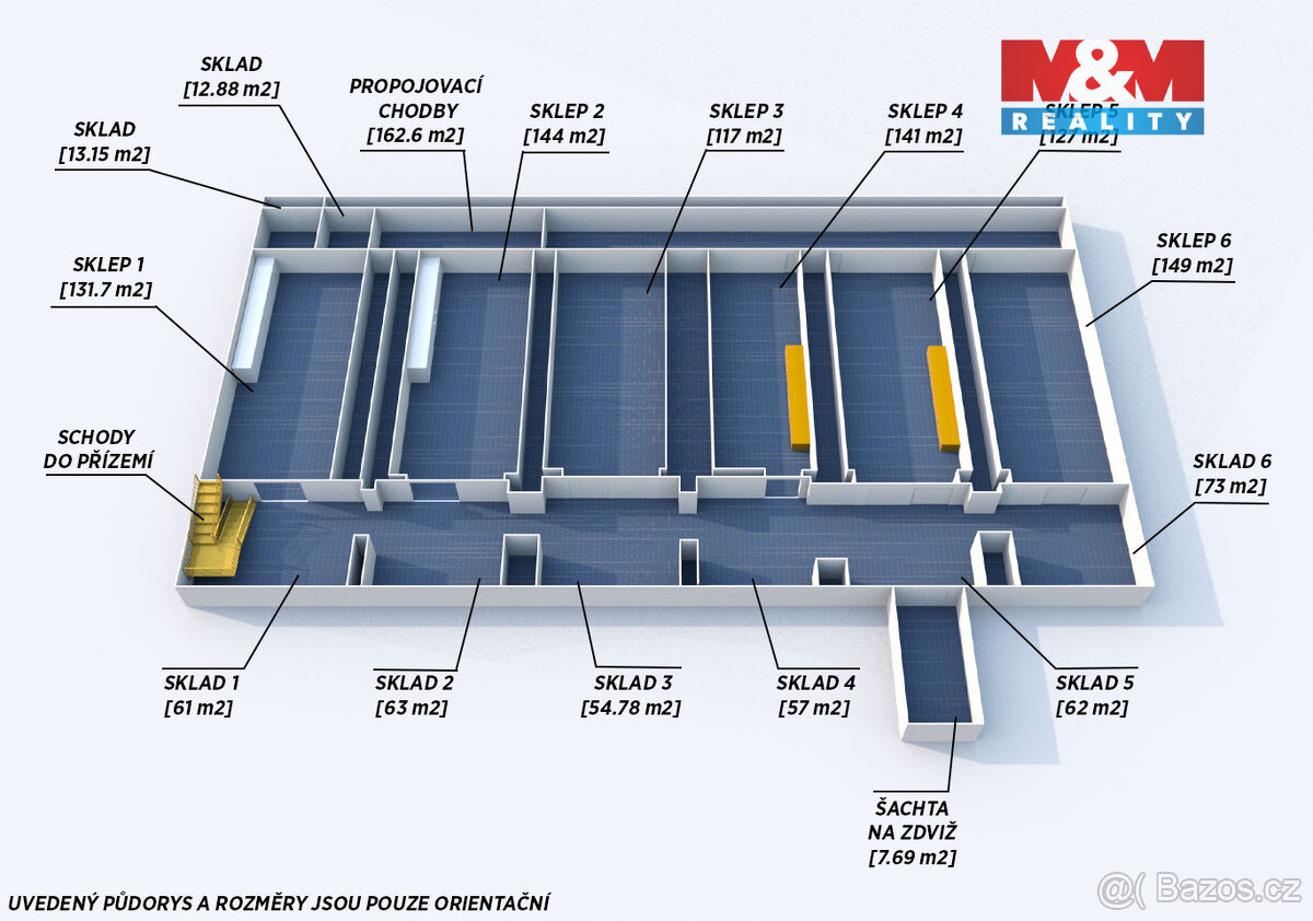 Pronájem skladu, 1366 m², Štěnovice, ul. Plzeňská - 10