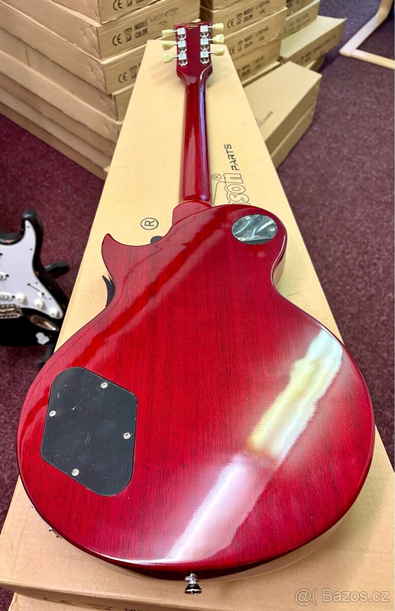 Elektrická kytara Vintage V100 LP - Flamed maple wred - 10