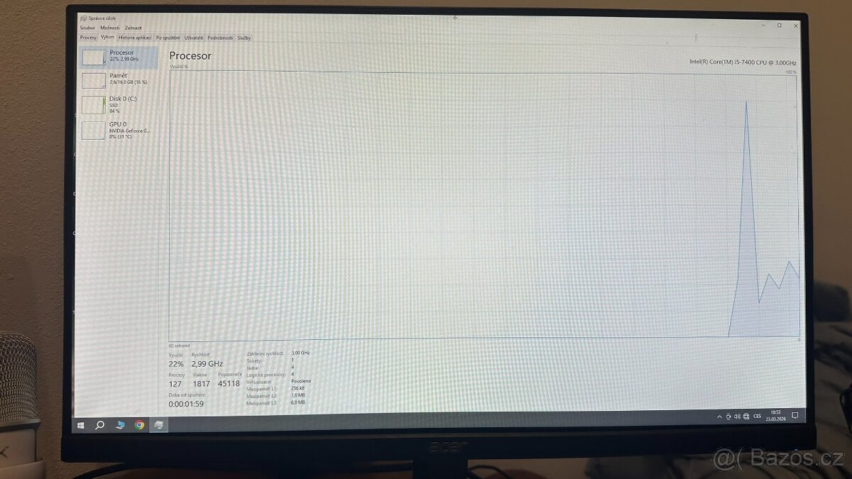 MSI B150 PC MATE + i5-7400 (4C/4T) - 10