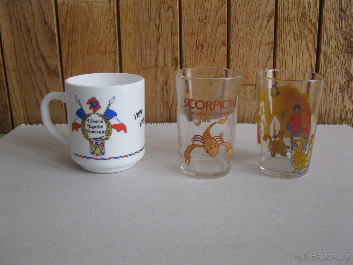 Hrníčky souprava na chalupu,různé hrníčky na dopl.sady,sklo - 10