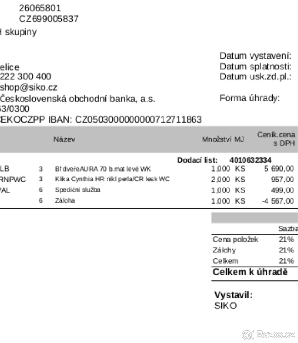 Interiérové dveře Aura Naturel bílé - 10