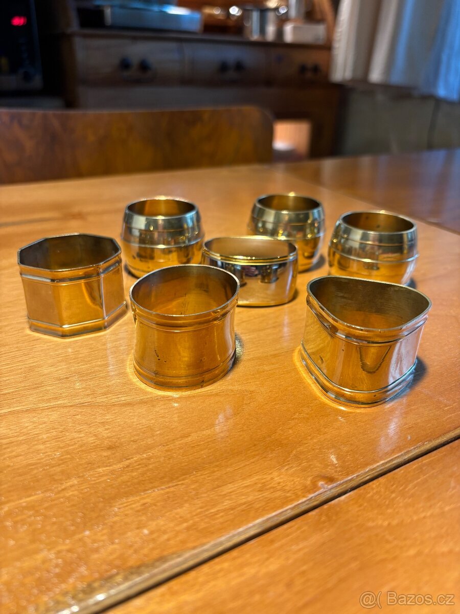 Mosazné kroužky na ubrousky - 10