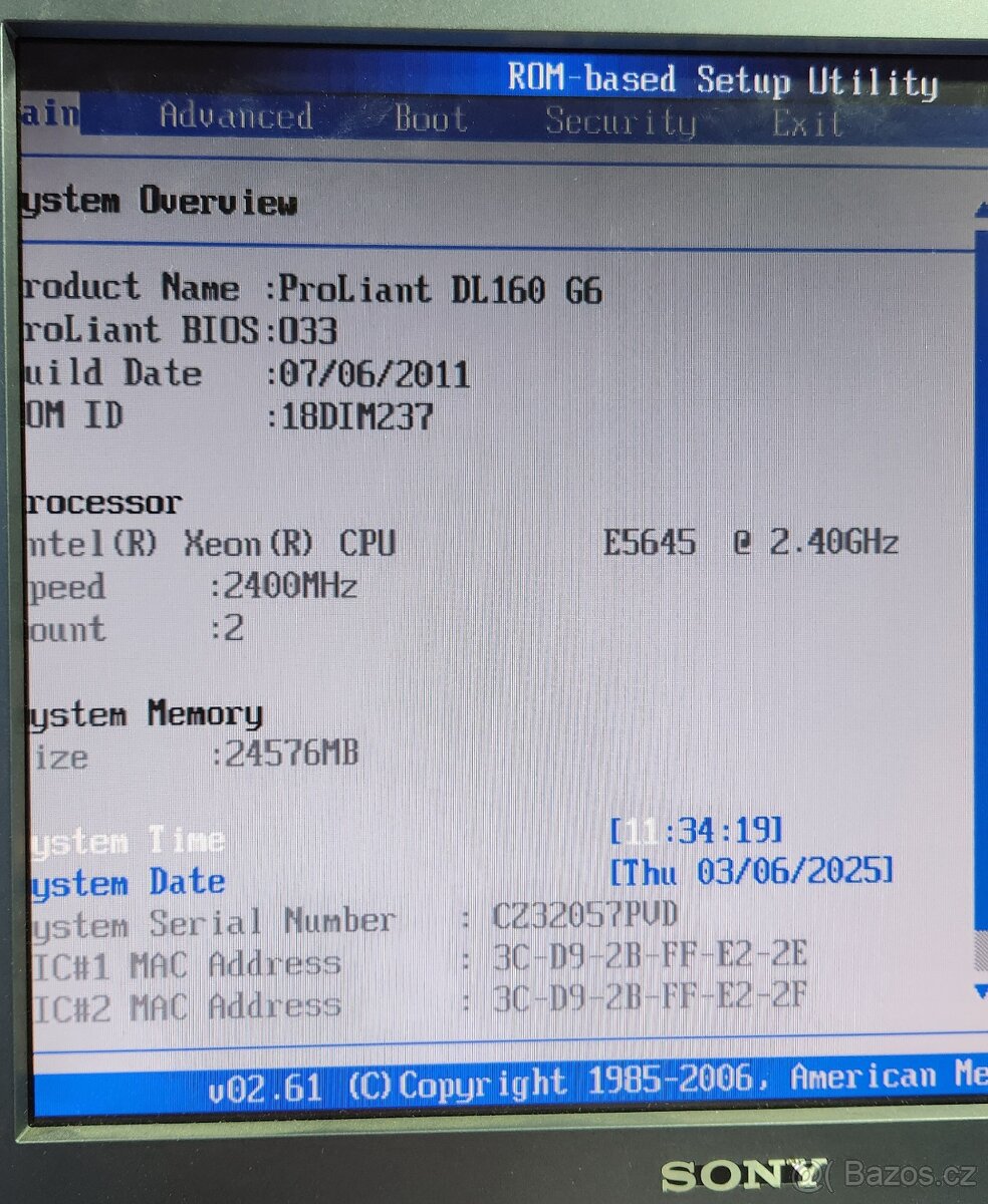 Server HP ProLiant DL160 G6 - 10