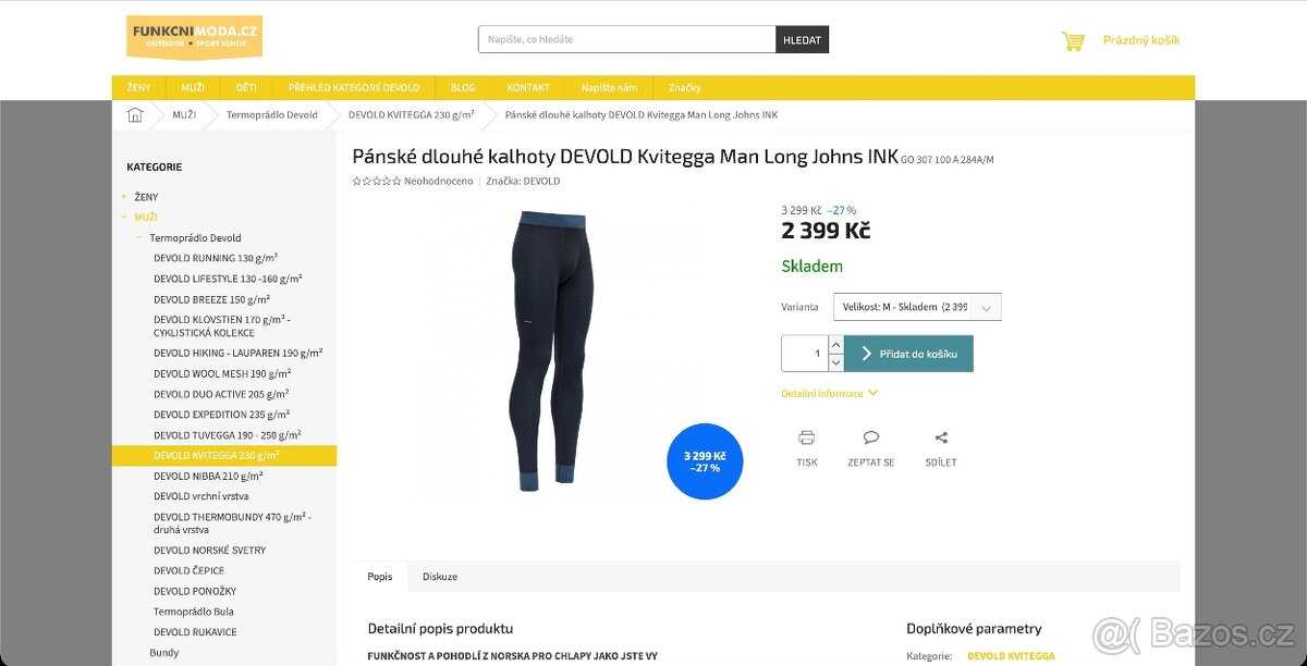 Spodní kalhoty Devold Kvitegga Longs Johns Man - 10